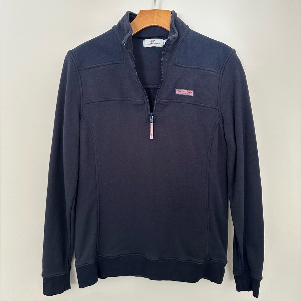 Vineyard Vines Women's Dark Blue Zip-Up Sweater